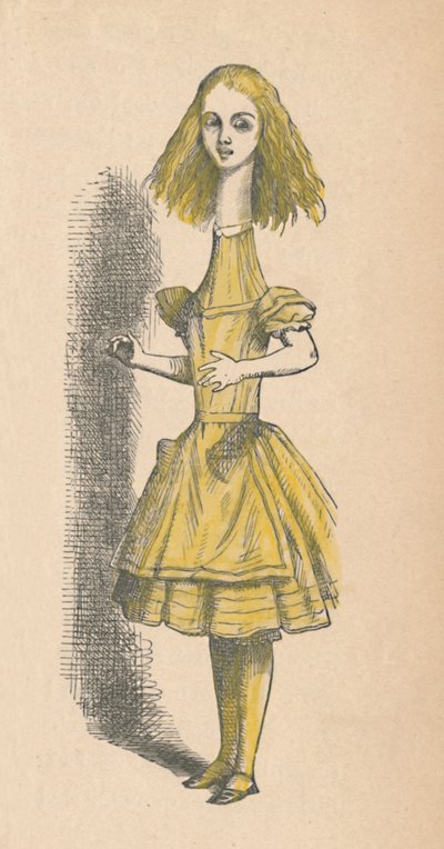 Alice mit langem Hals, 1889 von John Tenniel