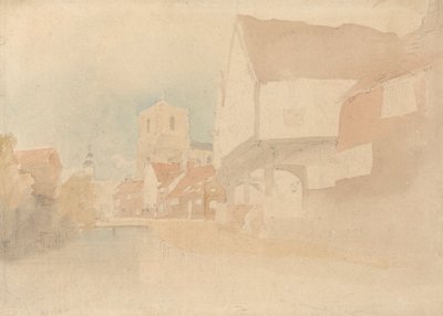 Ein Blick auf Waltham Abbey, Herts, Essex von John Thirtle