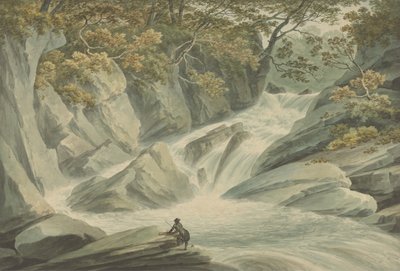Hafod: Oberer Teil des Wasserfalls von John Warwick Smith