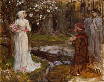Dante und Beatrice, 1915 von John William Waterhouse