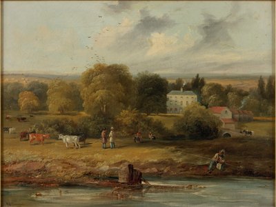 Landschaft mit einem Landhaus, 1838 von John Wilson Carmichael