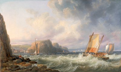 Vor der Küste von Yorkshire, Staithes von John Wilson Carmichael