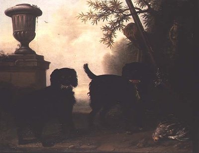 Zwei Hunde in einer Landschaft von John Wootton