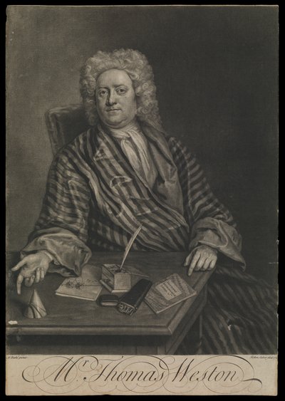 Thomas Weston, ca. 1725 von John the younger Faber