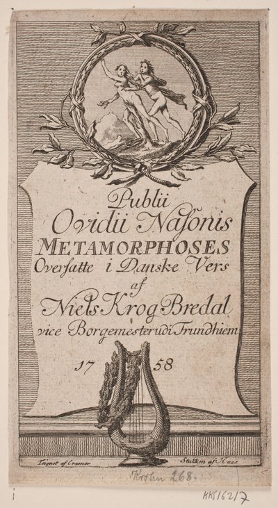 Titelblatt "Publii Ovidii Nasonis Metamorphoses" von Jonas Haas