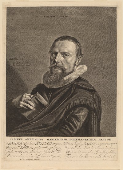 Samuel Ampzing von Jonas Suyderhoff after Frans Hals