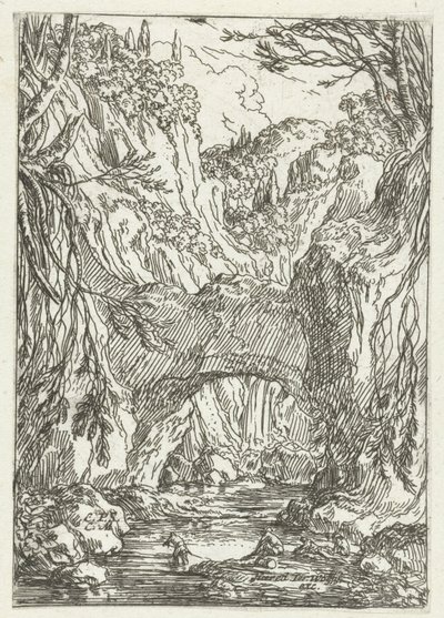 Landschaft mit Felsenbrücke von Jonas Umbach