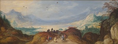 Berglandschaft mit einem See von Joos de II Momper