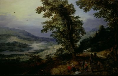 Bergstraße mit Reisenden von Joos de Momper II