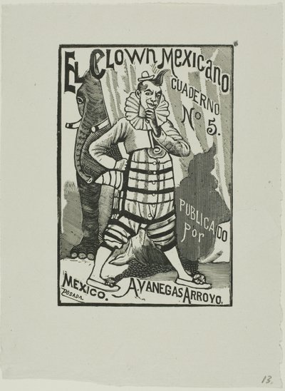 Mexikanischer Clown, Nr. 5 von José Guadalupe Posada