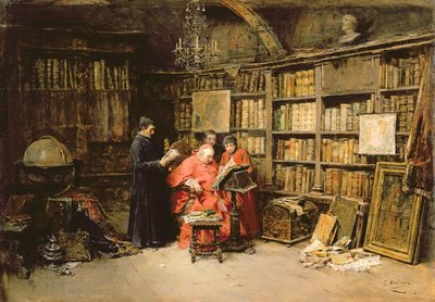 Im Arbeitszimmer des Kardinals von Jose Benlliure y Gil