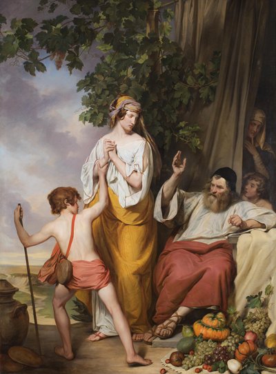 Abraham verstößt Hagar und Ismael von Josef Danhauser