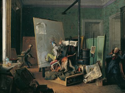 Komische Szene im Atelier von Josef Danhauser