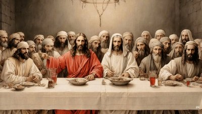 Jesus das letzte Abendmahl von Josef Johann Michel