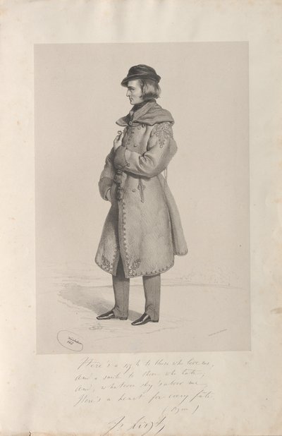 Porträt von Franz Liszt 1811-1886, 1840 von Josef Kriehuber