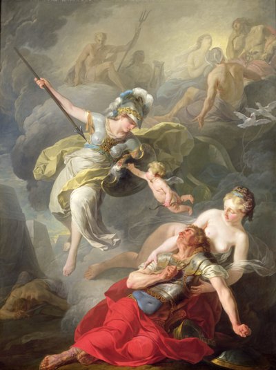 Schlacht zwischen Minerva und Mars, 1771 von Joseph Benoît Suvée
