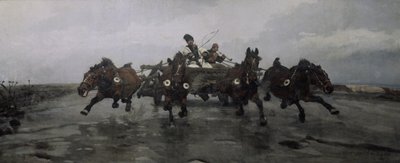 Vier in der Hand, 1881 von Joseph Chelmonski