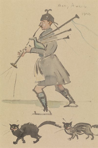 Schotte spielt Dudelsack von Joseph Crawhall