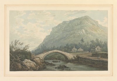 Ansicht der Brücke und des Dorfes von Rydal von Joseph Farington