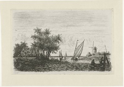 Boote auf einem See von Joseph Hartogensis