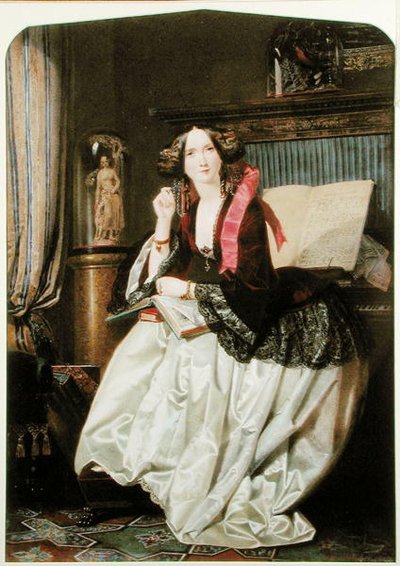 Miss Ashton am Klavier von Joseph Middleton Jopling
