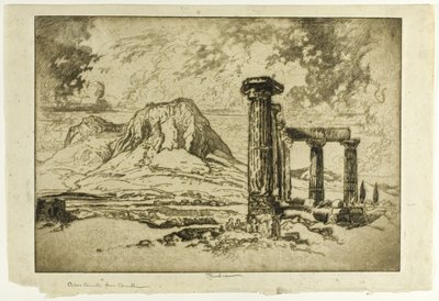 Akrokorinth von Korinth von Joseph Pennell