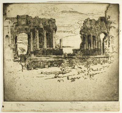 Ätna von Taormina von Joseph Pennell