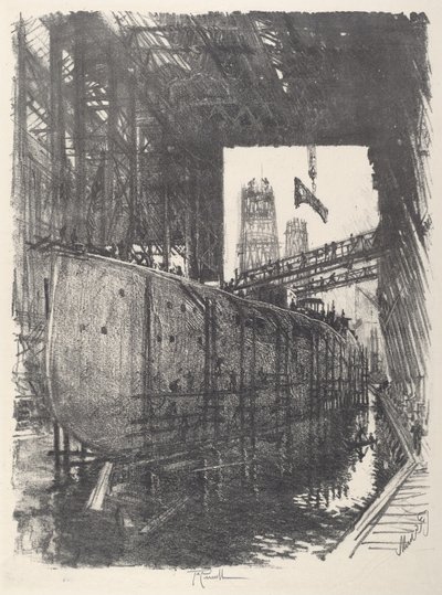 Das Schlachtschiff bauen von Joseph Pennell