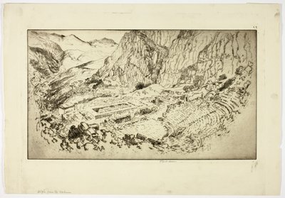 Delphi, vom Stadion aus von Joseph Pennell