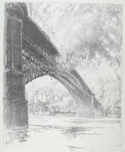 Eads-Brücke, St. Louis von Joseph Pennell