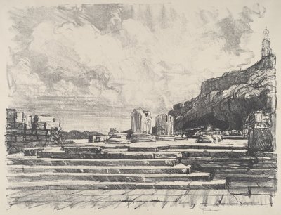 Eleusis, der Boden des Tempels von Joseph Pennell