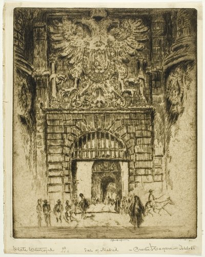 Vorhalle von San Maclou, Rouen von Joseph Pennell