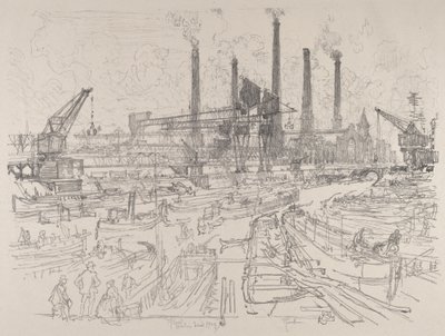 Kraftwerk, Berlin, 1914 von Joseph Pennell
