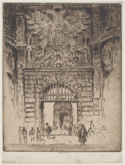 Puerta Visagara, Tor von Madrid, Toledo von Joseph Pennell