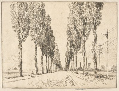 Die Allee bei Valenciennes von Joseph Pennell