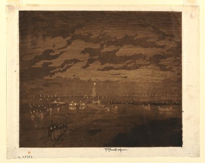 Die Bucht, New York von Joseph Pennell
