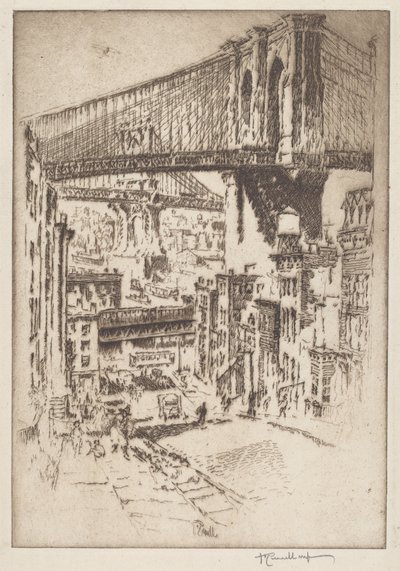 Die Brücken, von Brooklyn von Joseph Pennell