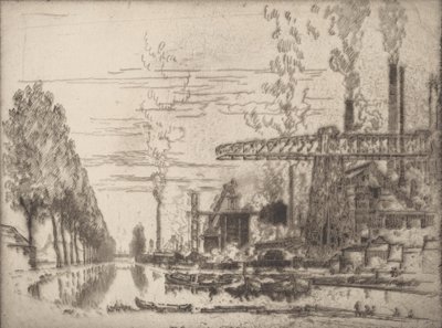 Der Brüsseler Kanal, Ein Moderner Hobbema von Joseph Pennell
