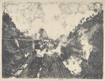 Der Schnitt, Blick auf den Ancon-Hügel von Joseph Pennell