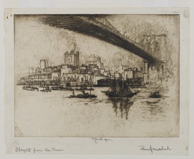 Die Höhen, Brooklyn, 1924 von Joseph Pennell