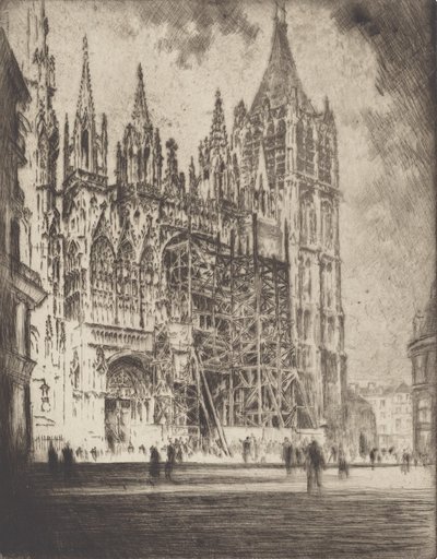 Die Westfassade, Kathedrale von Rouen, 1907 von Joseph Pennell