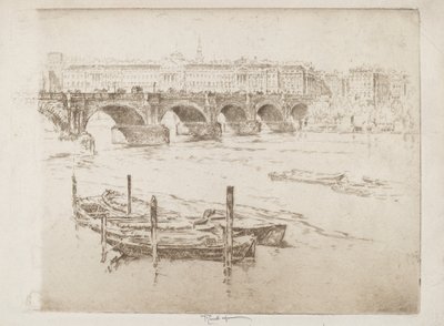 Waterloo Bridge und Somerset House von Joseph Pennell