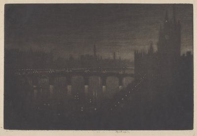 Westminster, Abend von Joseph Pennell