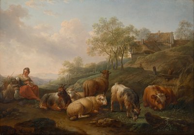 Landschaft mit weidendem Vieh von Joseph Roos d. Ä.