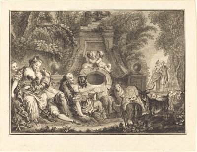 Ländliche Freuden von Joseph de Longueil after Charles Eisen