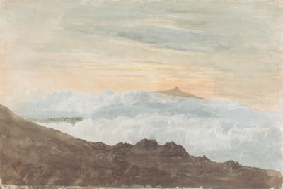 Berglandschaft mit Wolken von Joshua Cristall