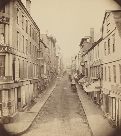 School Street, Boston von Josiah Johnson Hawes