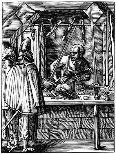 Schwertmacher, 16. Jahrhundert, 1849 von Jost Amman