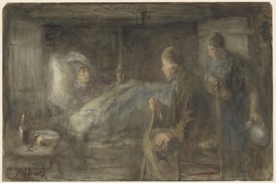 Der kranke Nachbar von Jozef Israëls