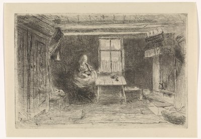 Interieur mit Mutter und Kind von Jozef Israëls